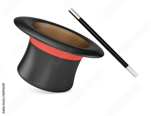 Obraz Magic wand and hat