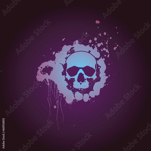 Obraz skull paint