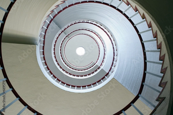 Obraz Looking up a circular staircase