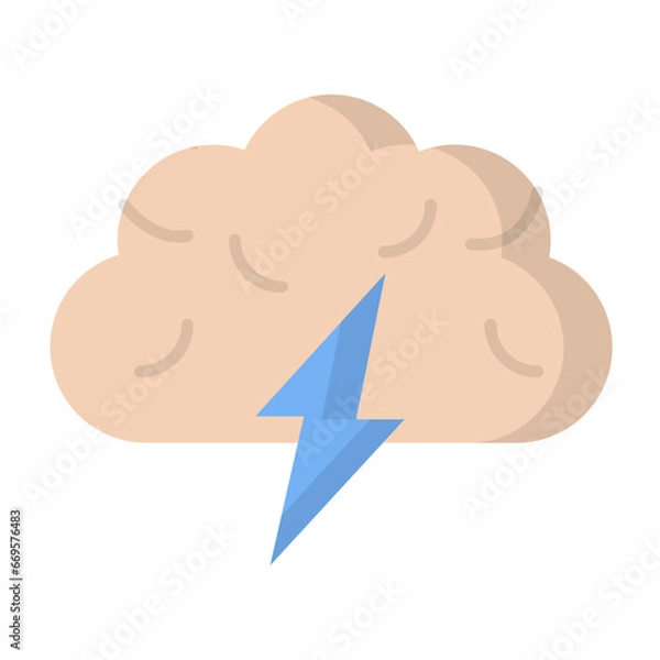 Fototapeta Thinking Flat Icon