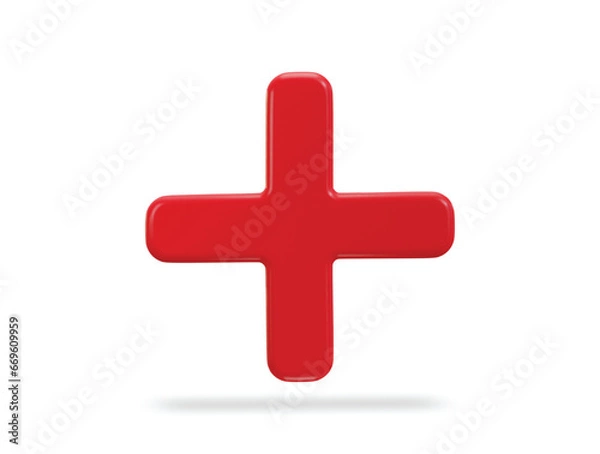 Obraz 3d plus icon vector illustration