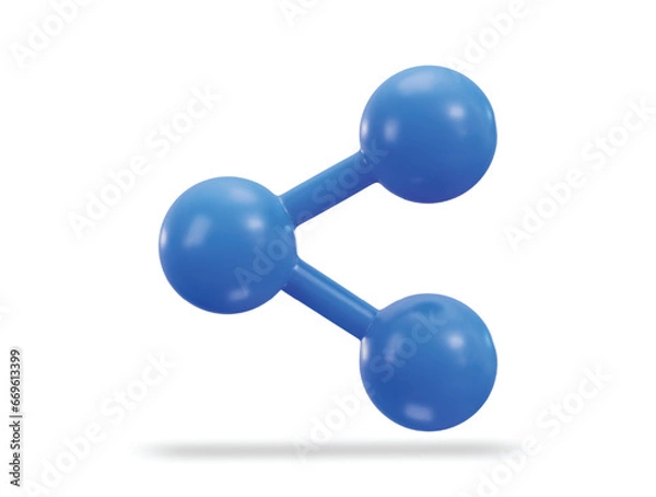 Obraz share icon 3d render