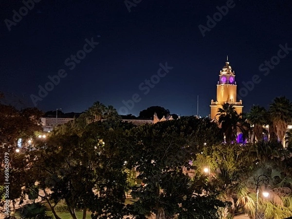Obraz main square in the night