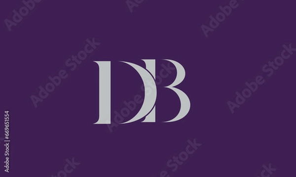Obraz Creative Initial Letter DB Logo