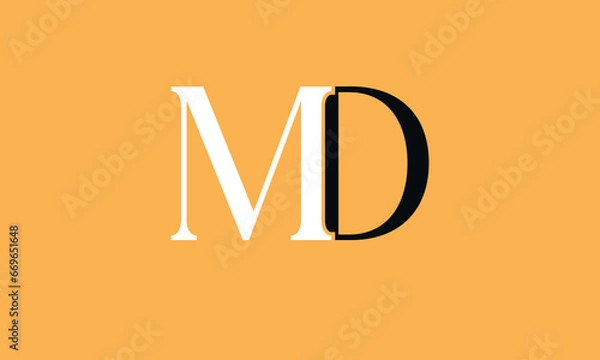Obraz MD or DM letter logo