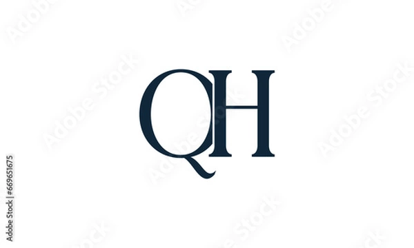 Obraz HQ, QH, Abstract Letters Logo Monogram