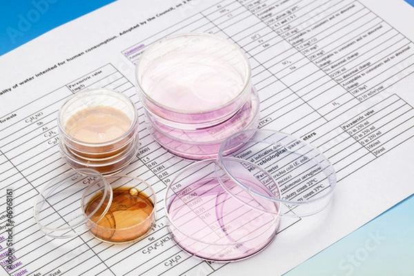 Obraz Petri dish for chemical and microbiological analysis
