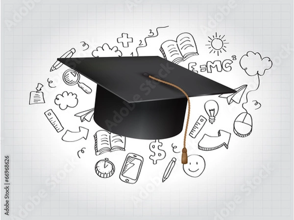 Fototapeta Graduation Concept Vector Illustration