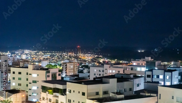 Obraz night view lights city
