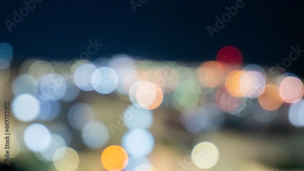 Obraz blur night lights