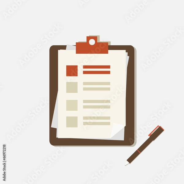 Fototapeta Check list