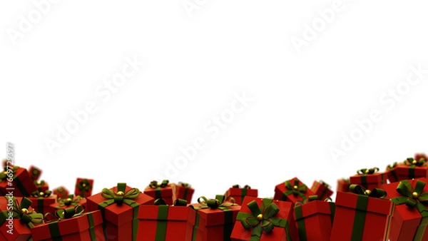 Obraz Red christmas gifts boxes