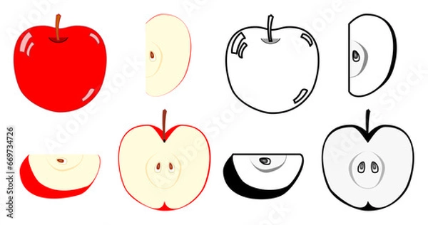 Obraz set of red apple