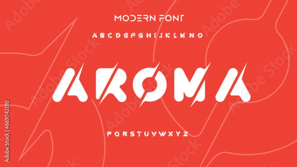 Fototapeta Abstract sport modern alphabet fonts. Typography technology electronic sport digital game music future creative font. vector illustration