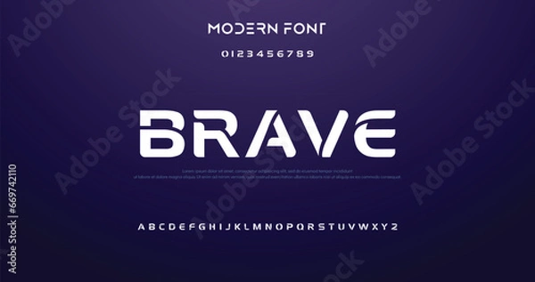 Fototapeta Abstract sport modern alphabet fonts. Typography technology electronic sport digital game music future creative font. vector illustration