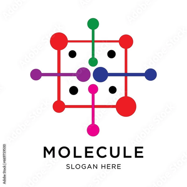 Fototapeta Molecule vector illustration design