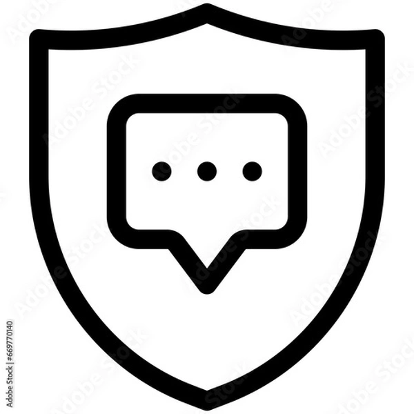 Fototapeta chat protection icon