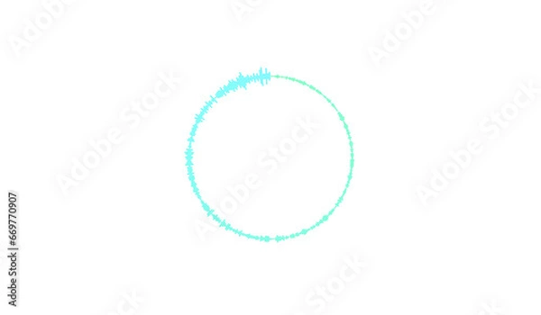 Fototapeta abstract blue sound wave pattern ,Sound spectrum dance