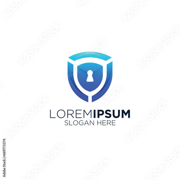 Obraz modern keyhole logo design