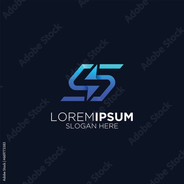 Obraz S alphabet iron company logo