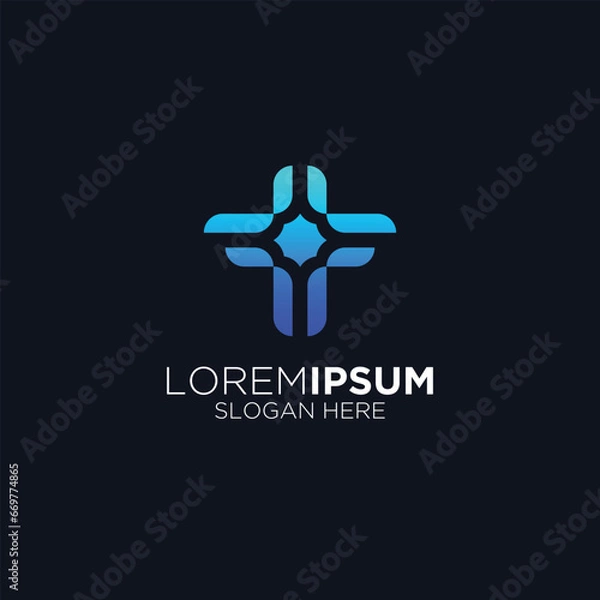 Fototapeta technology modern pattern logo design