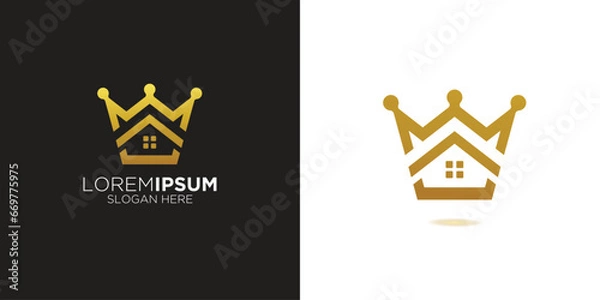 Obraz elegant crown house logo