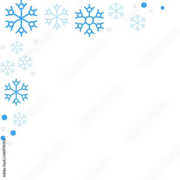 Fototapeta Snowflakes Border