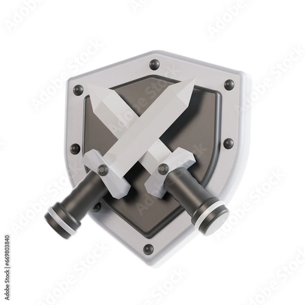 Obraz 3d rendering battle game illustration