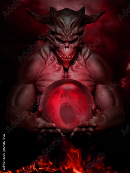 Obraz Demon with orb