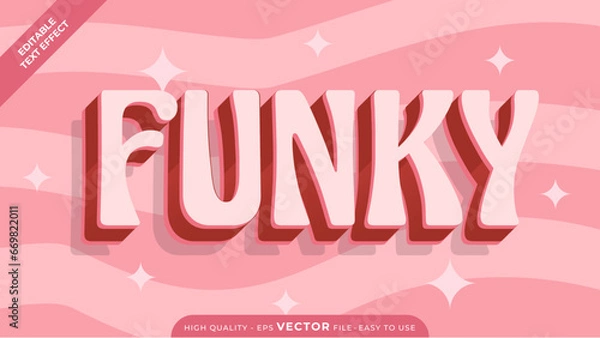 Obraz Editable Vintage Text Effect - Retro old school cartoon text in groovy style