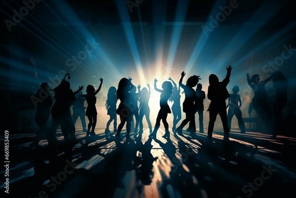 Obraz A group of people dancing at a party