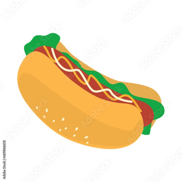 Obraz hot dog cartoon