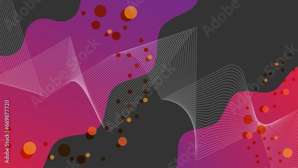 Fototapeta Big data circular visualization. Futuristic geometric background