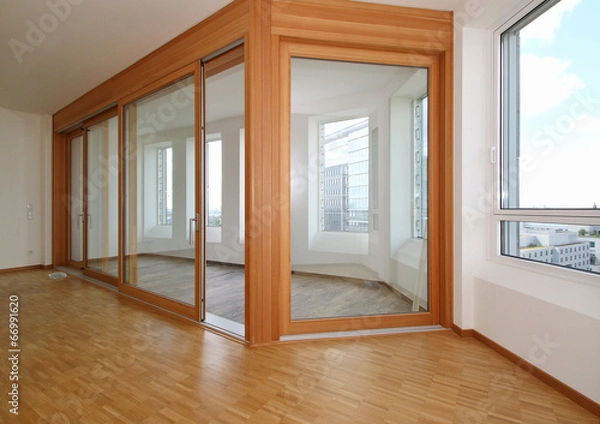 Obraz Großraumbüro mit Glasfront