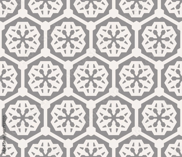 Obraz Japanese Hexagon Star Net Vector Seamless Pattern