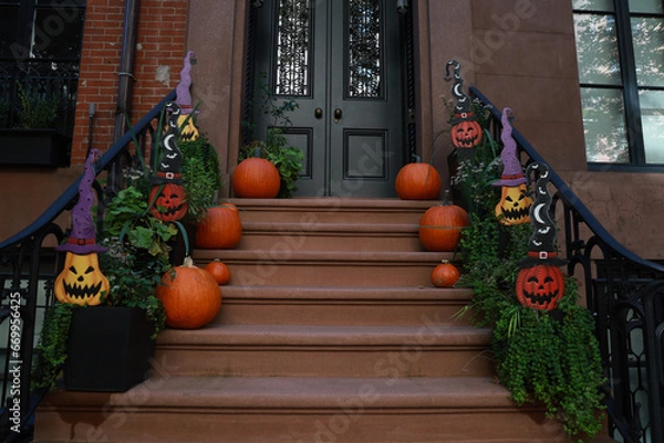 Fototapeta NYC Halloween Homes