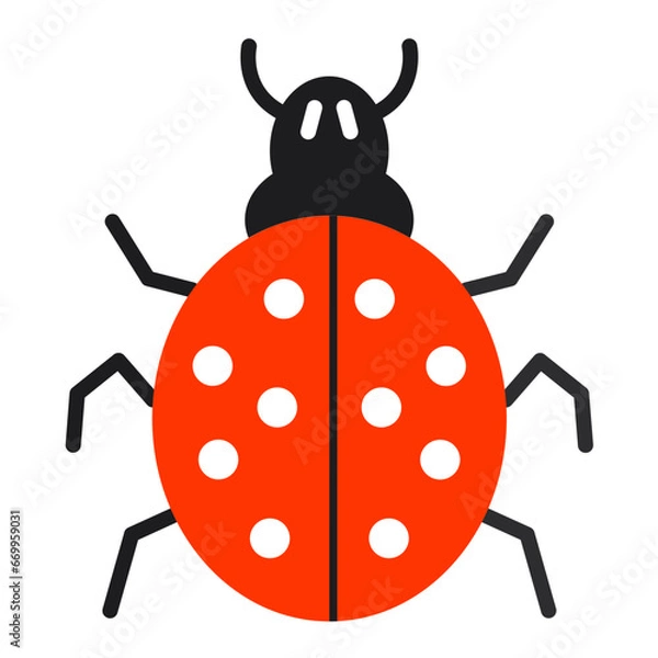 Fototapeta Vector Design Ladybug Icon Style
