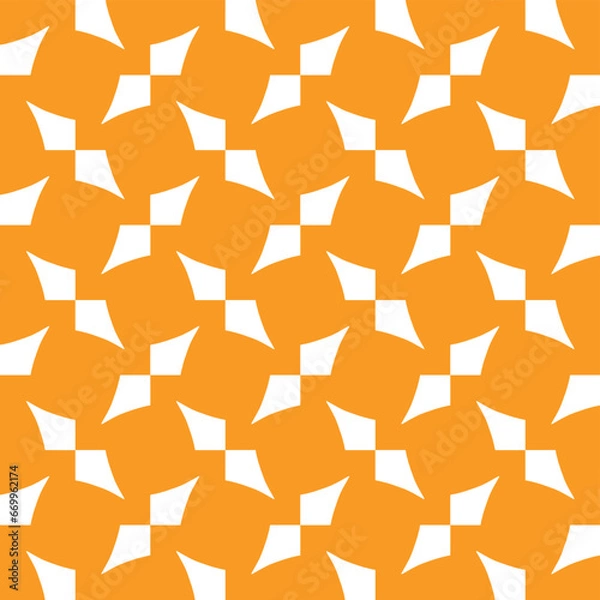 Fototapeta triangle spear shape with orange background abstract seamless pattern