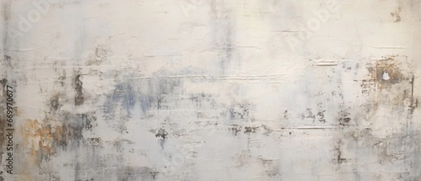 Fototapeta a white painterly background with grey paint, gravure printing, distressed surfaces, subtle color gradations, boldly textured surfaces, industrial elements, ceramic, traditional composition