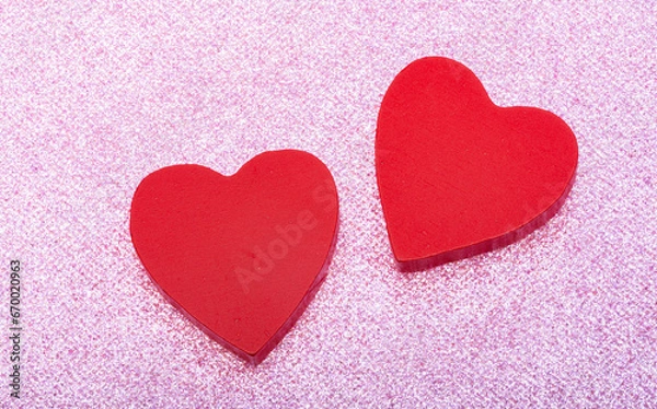 Fototapeta red hearts for Valentine's Day