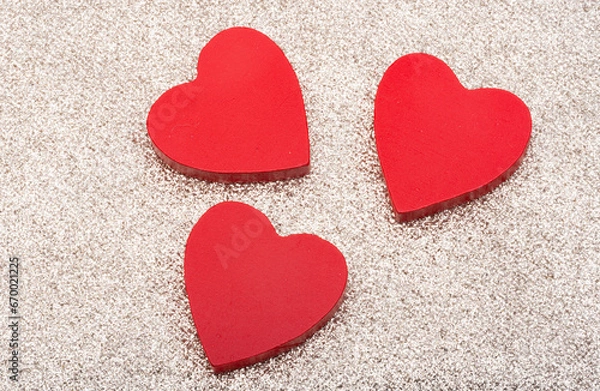 Fototapeta red hearts for Valentine's Day