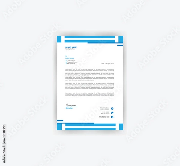 Obraz  Professional creative letterhead template design