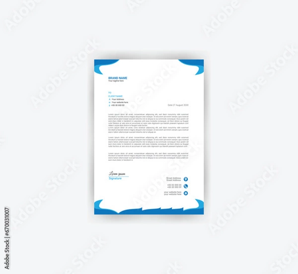 Obraz  Professional creative letterhead template design