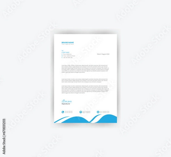 Obraz  Professional creative letterhead template design