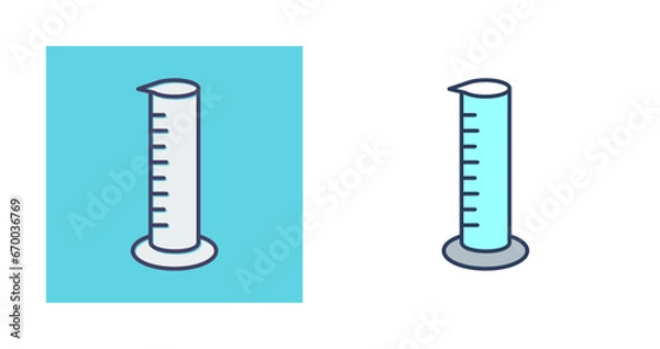 Obraz Graduated Cylinders Vector Icon