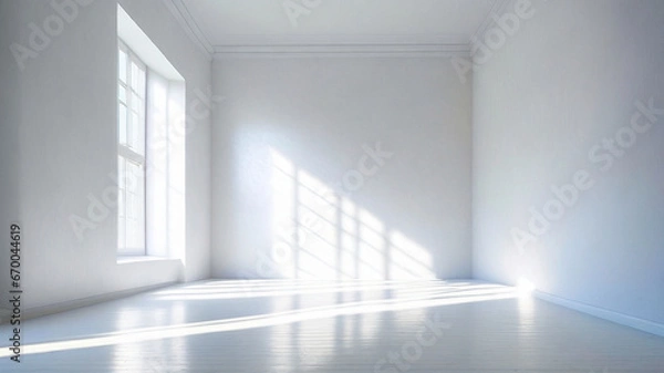 Obraz 光が差し込む白い部屋