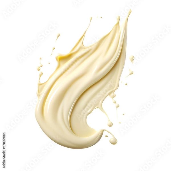 Fototapeta Milk splash on transparent or white background