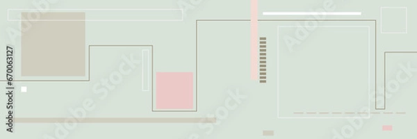 Obraz aesthetic background with geometric shapes