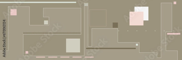 Obraz aesthetic background with geometric shapes