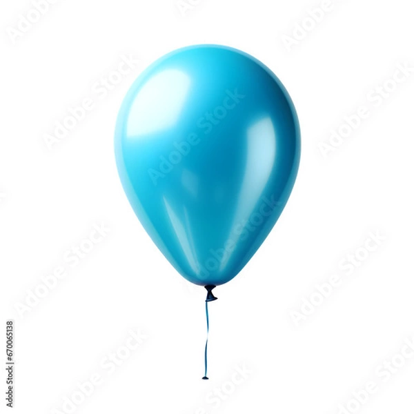 Obraz blue balloon isolated on transparent or white background